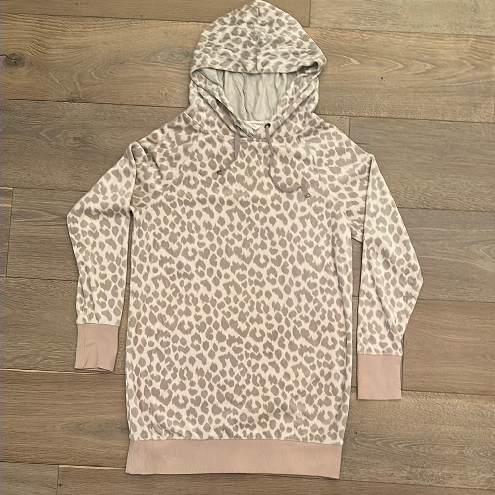 Victoria’s Secret Leopard Print Velour Hoodie - Oversized Fits Small